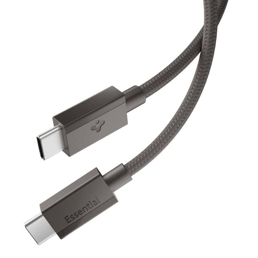 Spigen Essential EB6015CC USB-C-kaapeli 60 W, 150 cm – tummanharmaa