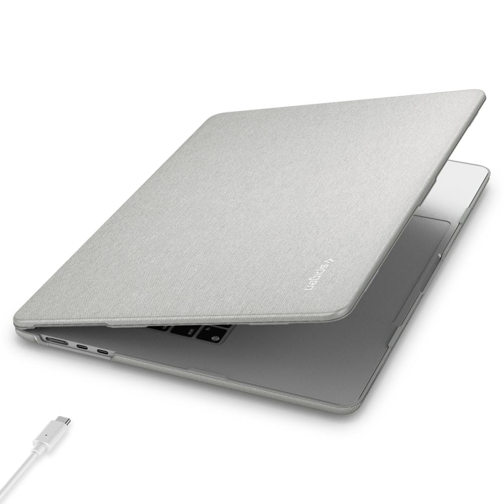 Spigen Urban Fit -suojakotelo MacBook Air 13" -mallille (2023 / 2024 / 2025 2026) – harmaa