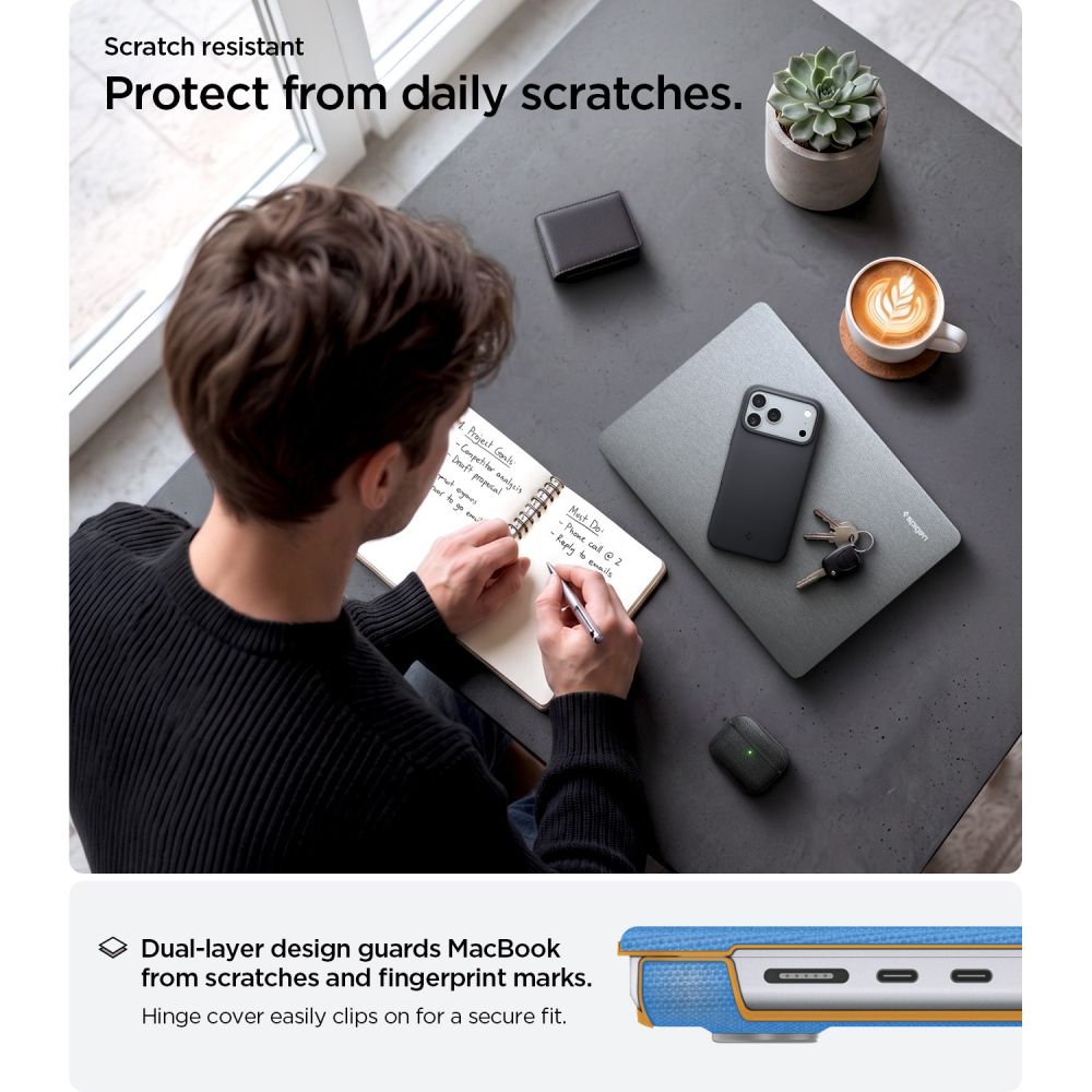 Spigen Urban Fit -suojakotelo MacBook Pro 14" (2021/2023/2024/2025/2026) – harmaa