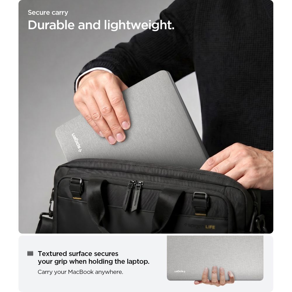 Spigen Urban Fit -suojakotelo MacBook Pro 14" (2021/2023/2024/2025/2026) – harmaa