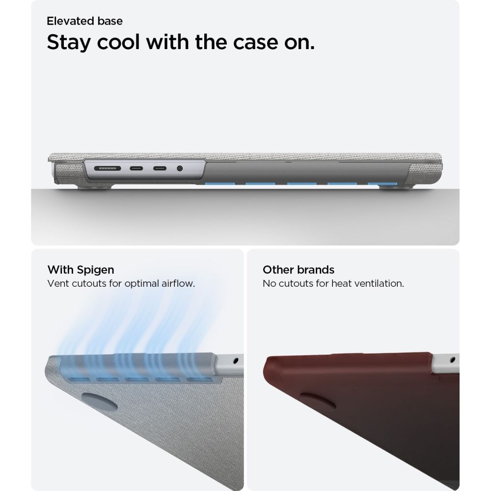 Spigen Urban Fit -suojakotelo MacBook Pro 14" (2021/2023/2024/2025/2026) – harmaa