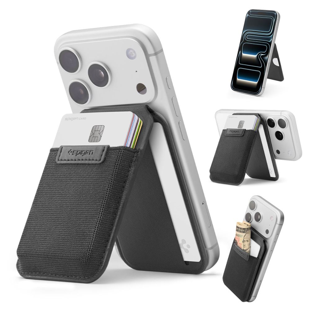 Spigen Slim Fold S314-4 MagSafe -puhelinlompakko – musta