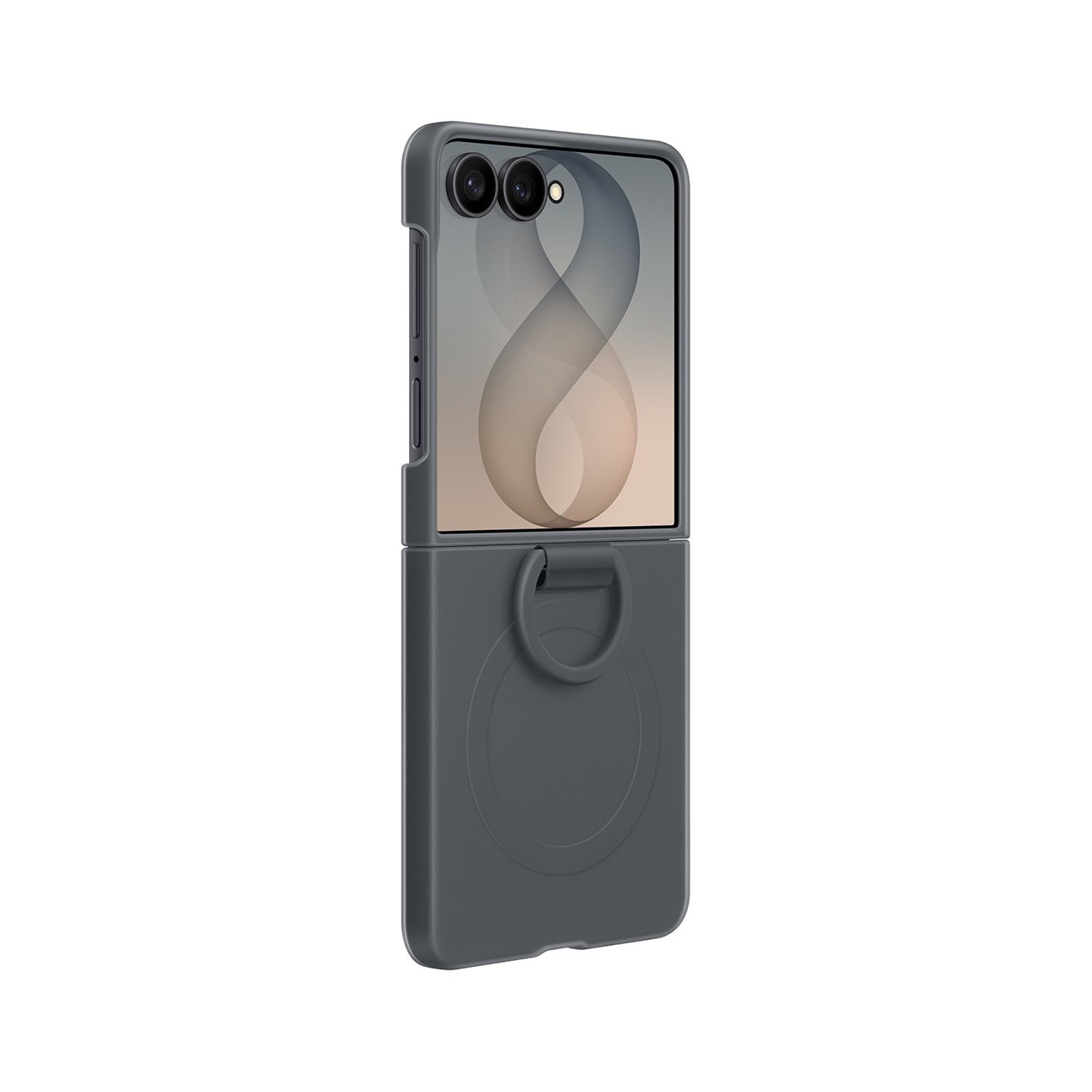 Samsungin silikoninen rengasmagneettisuojus Galaxy Z Flip 8:lle, MagSafe-yhteensopiva – musta