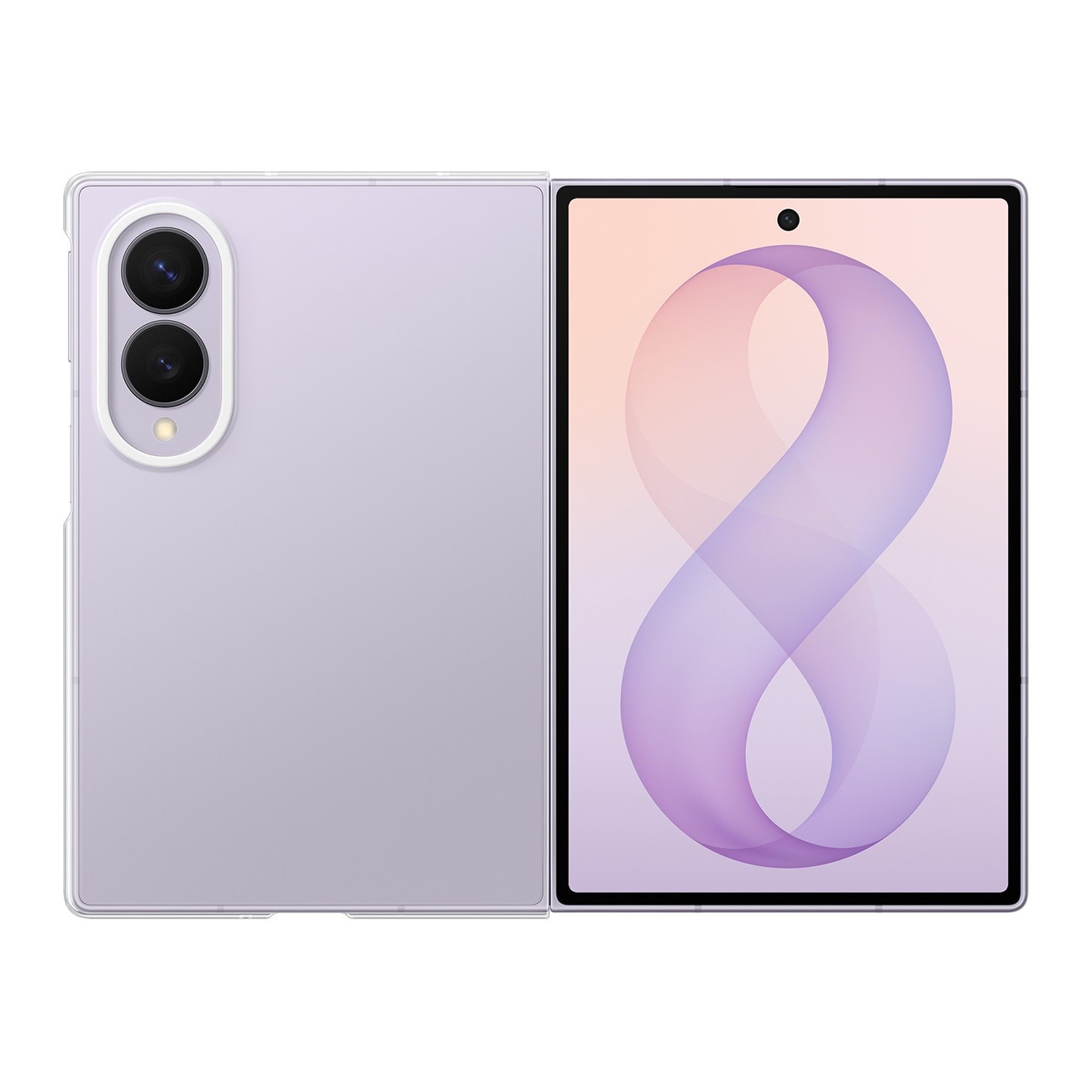 Samsungin läpinäkyvä suojakotelo Galaxy Z Fold 8:lle, 0,8 mm + 2 kpl heijastamattomia kalvoja