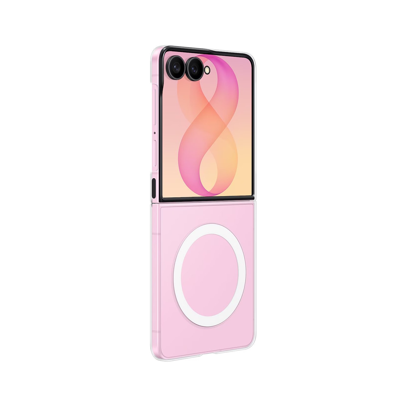 Samsung Clear Magnet -kotelo Samsung Galaxy Z Flip 8:lle, 0,8 mm, MagSafe-yhteensopiva – läpinäkyvä