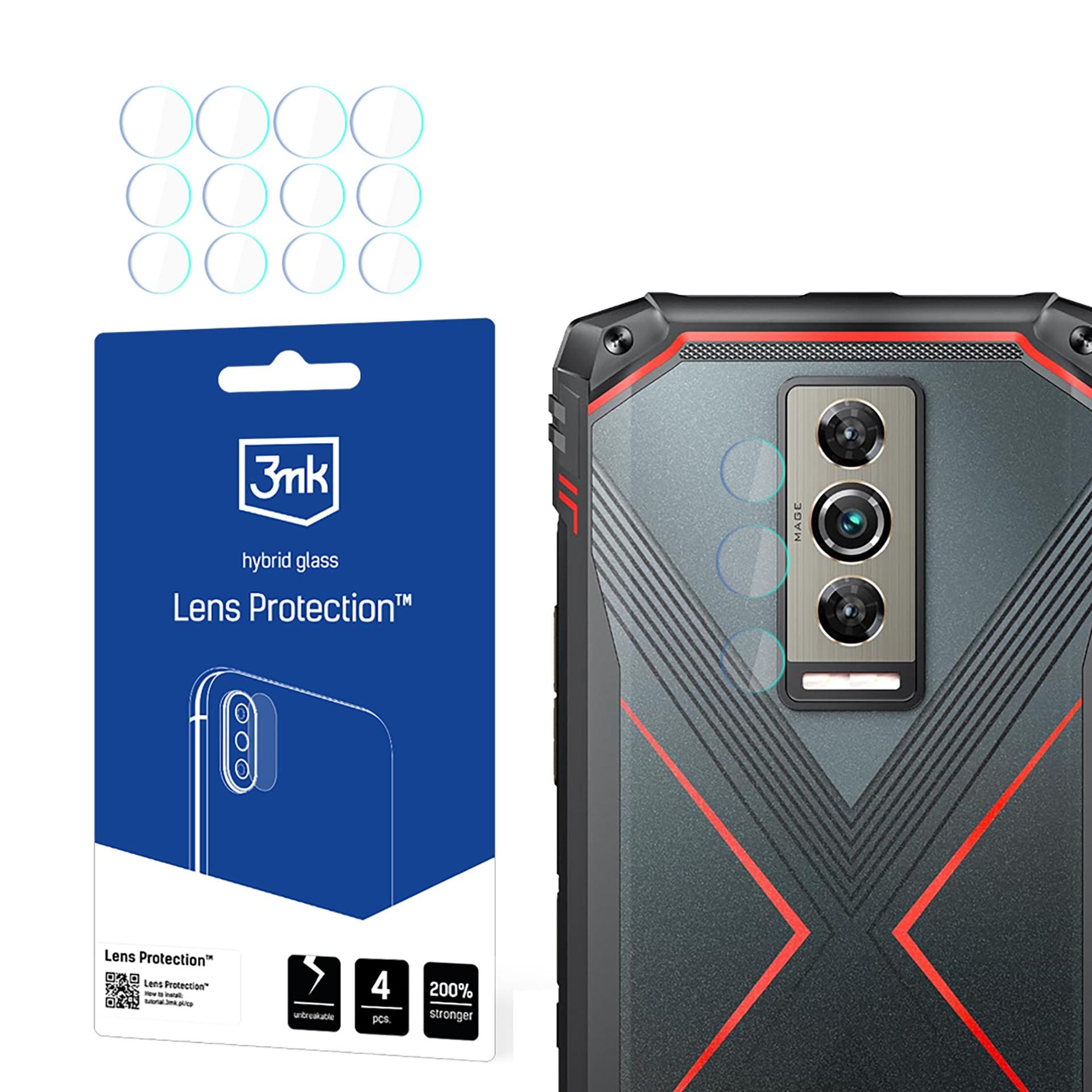 3mk-hybridilasi kameran objektiivin suojaamiseen Doogee Blade 10 / Pro / Ultra -mallissa