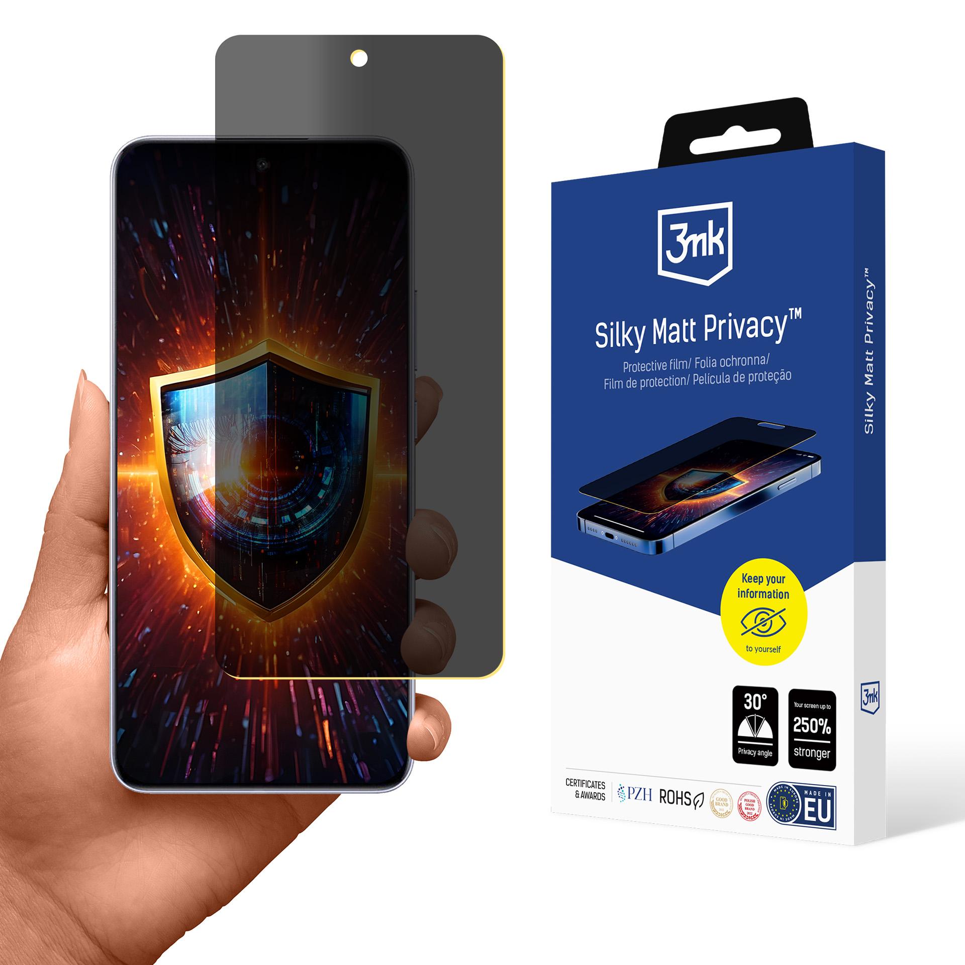3mk Silky Matt Privacy™ -suojakalvo Oppo A5 Pro 5G -mallille