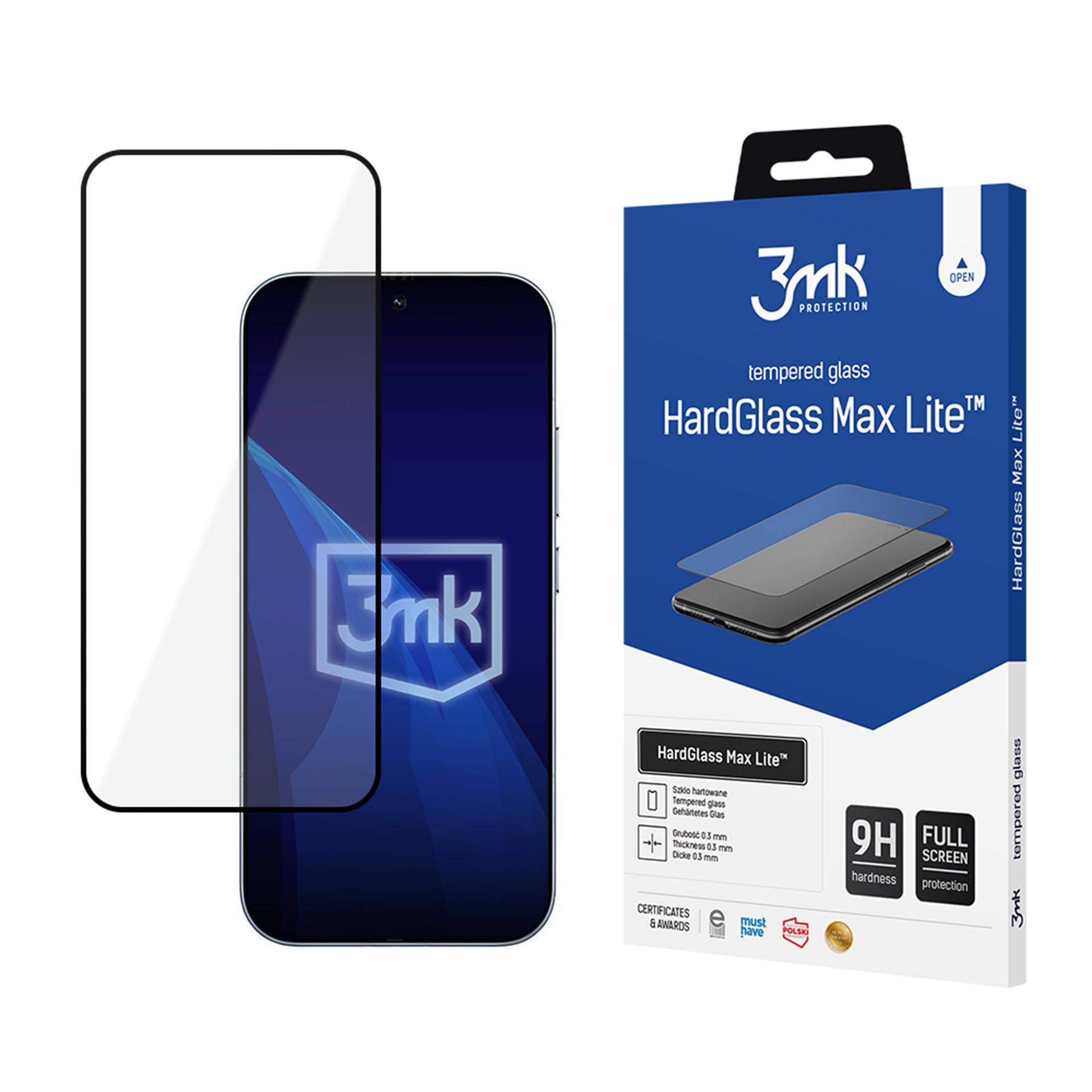 3mk HardGlass Max Lite -karkaistu lasi (musta), Xiaomi 17 / 17 Pro