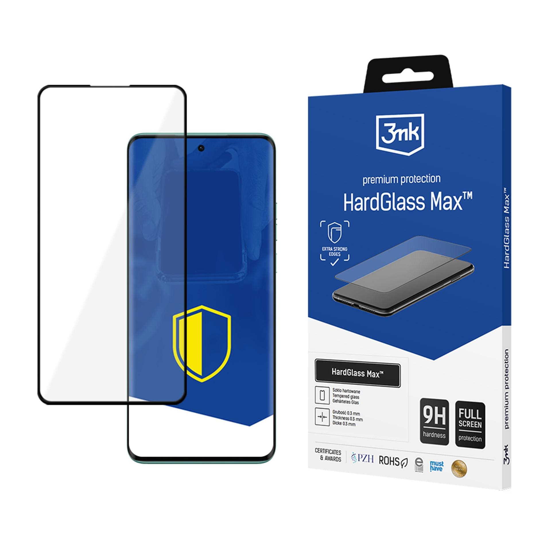 3mk HardGlass Max Black -karkaistu lasi Motorola Edge 40 Neo -puhelimelle