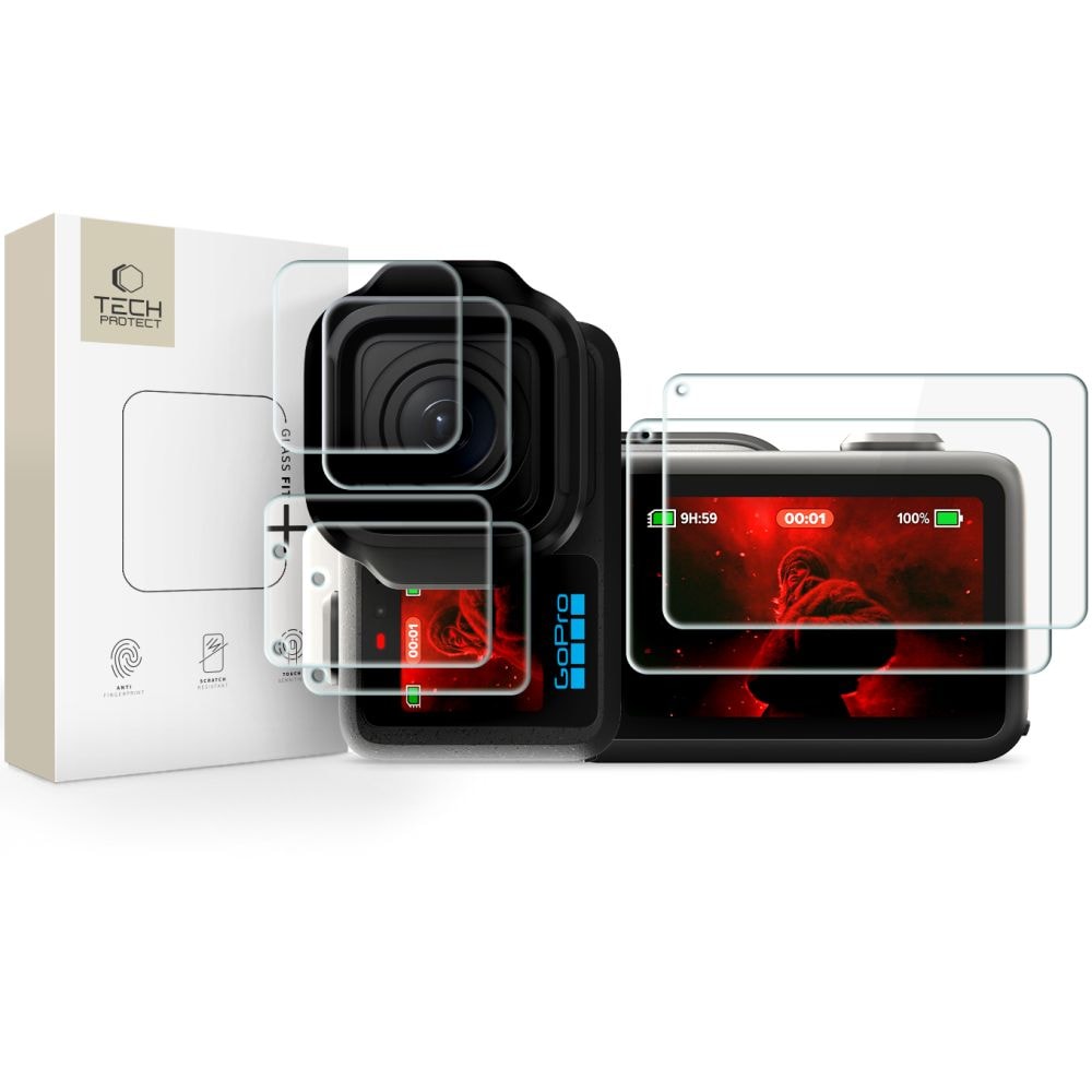 Tech-Protect Glass Fit+ 2-osainen lasi- ja kalvosarja GoPro Mission 1 / Pro -mallille