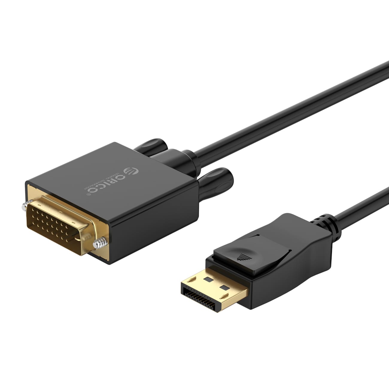 Orico XD-DTD DisplayPort–DVI 4K -kaapeli, 2 m – musta