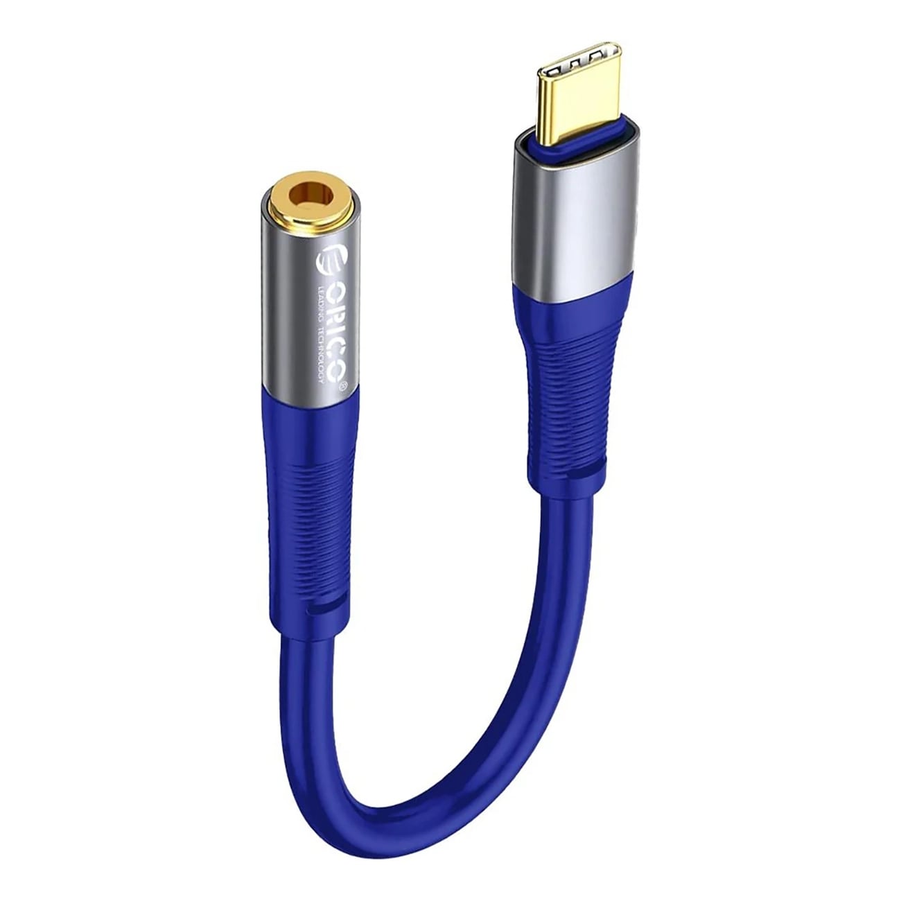 Orico AXC-02 USB-C – 3,5 mm:n liittimen äänikaapeli, 20 cm – sininen