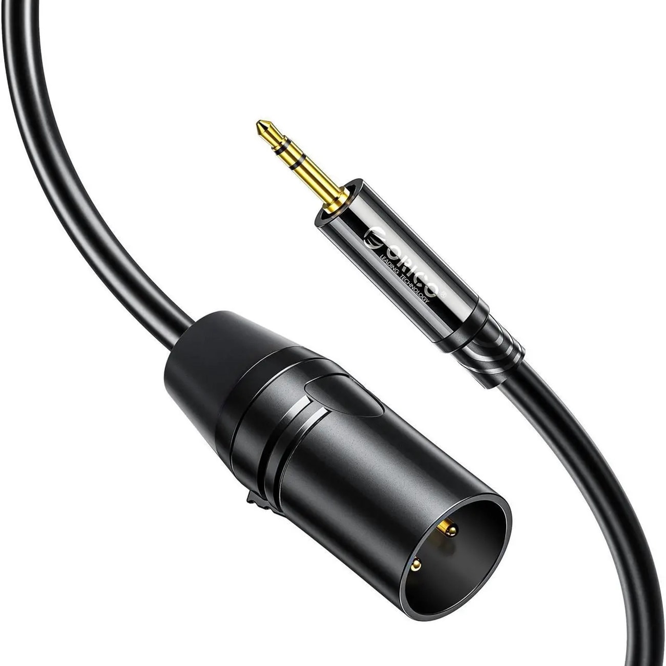 Orico AXKF 3,5 mm:n minijackista XLR-naaraaliittimeen johtava äänikaapeli, 5 m – musta