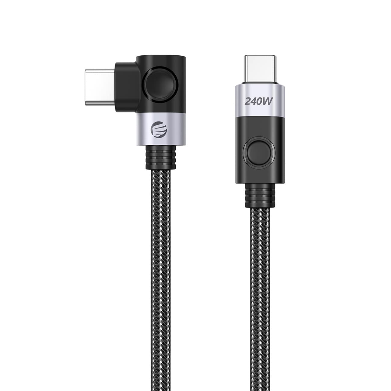 Orico CW240 USB-C–USB-C PD 240 W 20 Gb/s 0,5 m kulmakaapeli – musta