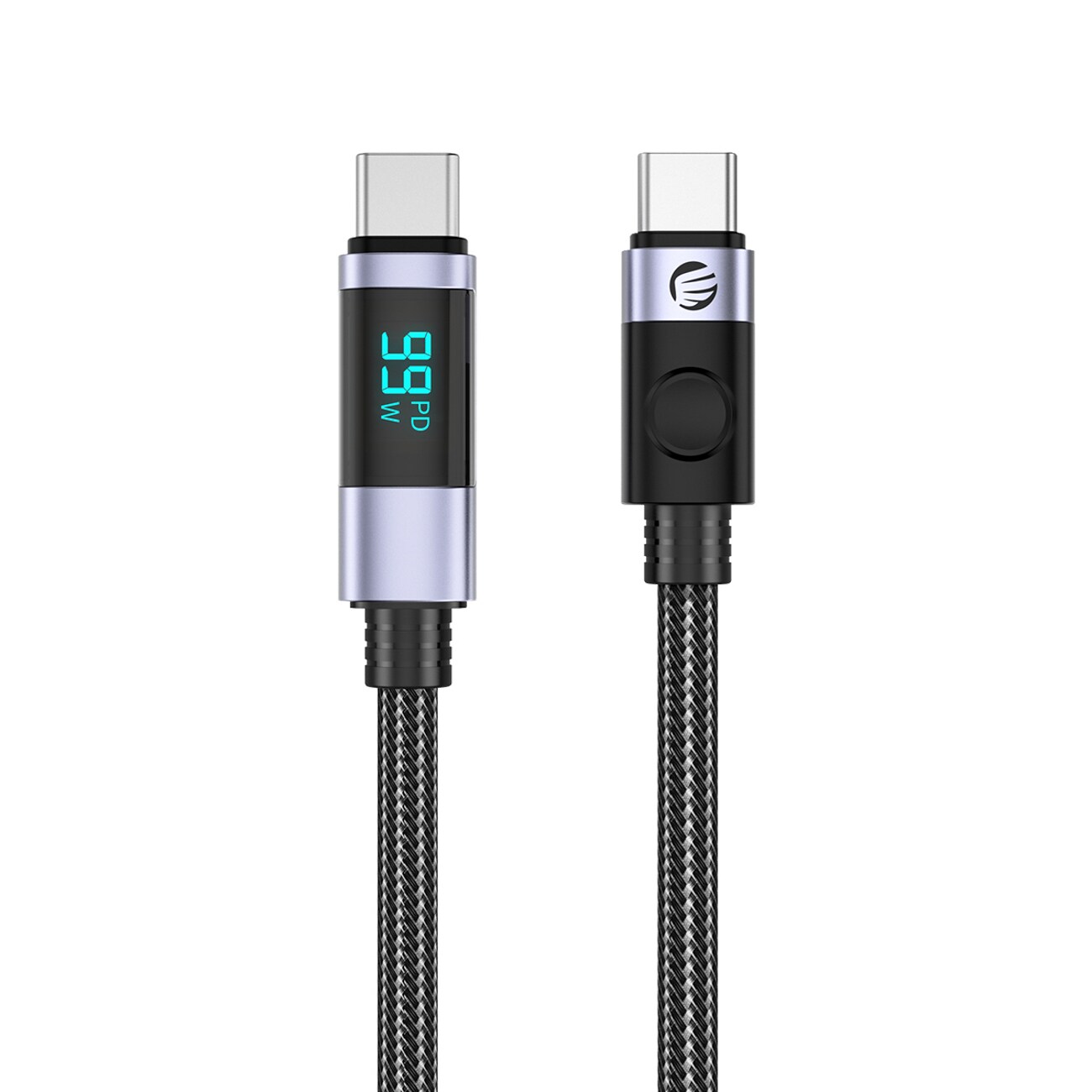 Orico LDC2C USB-C – USB-C PD 100 W -kaapeli LED-näytöllä, 480 Mbps, 3 m – musta
