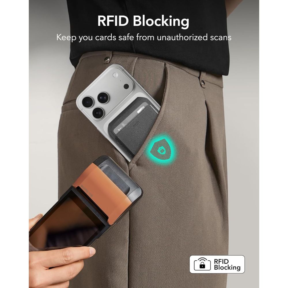 ESR Classic RFID-magneettinen lompakkoteline MagSafe – musta