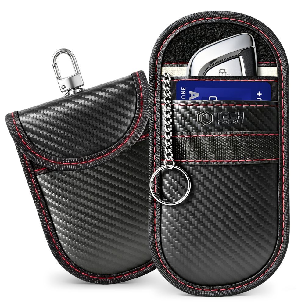 Tech-Protect KLR100 RFID-varkaudenestokotelo – musta ja punainen