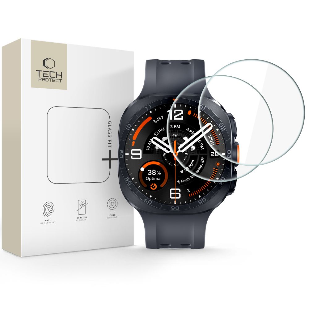 Tech-Protect Glass Fit+ -karkaistun lasin 2 kpl pakkaus Samsung Galaxy Watch Ultra 2 2026 47 mm:lle