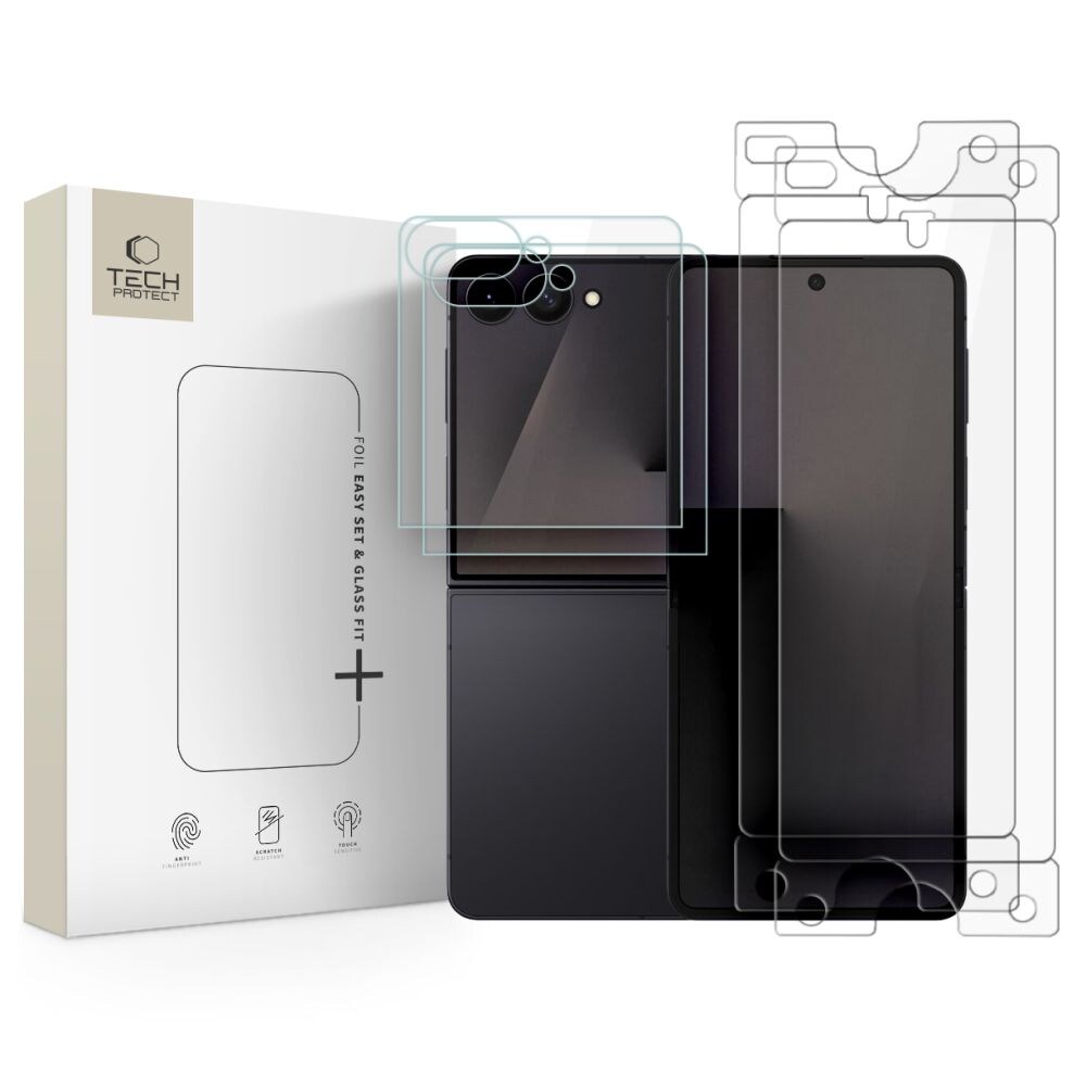 Tech-Protect Glass Fit+ 2-pack + Hydro Flex+ hydrogel film 2-pack for Samsung Galaxy Z Flip 7/8