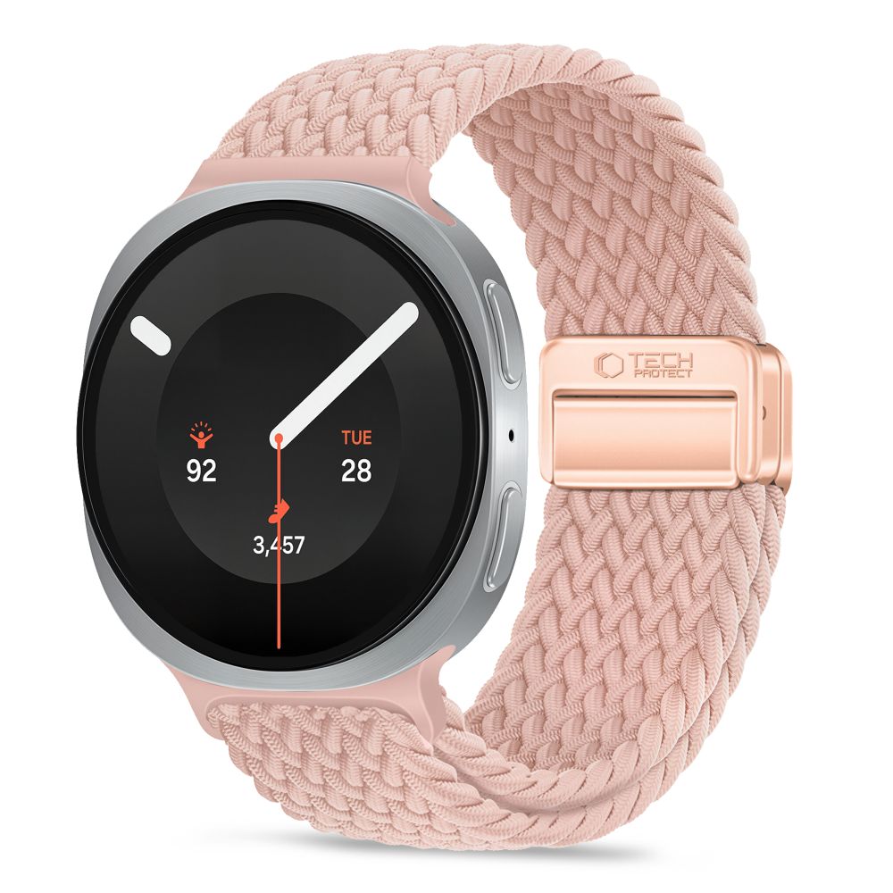 Tech-Protect NylonMag -ranneke Samsung Galaxy Watch 40/44/46 mm - vaaleanpunainen