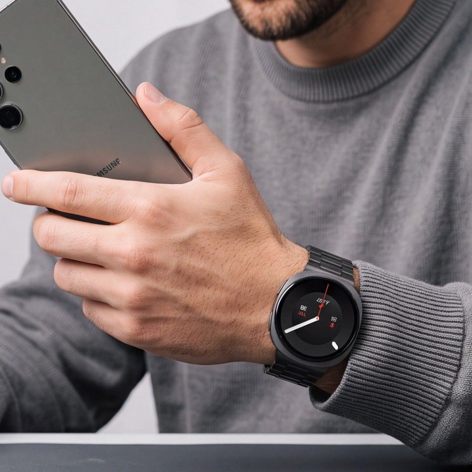 Tech-Protect ruostumaton teräsrannekoru Samsung Galaxy Watch 40/44/46 mm - Musta