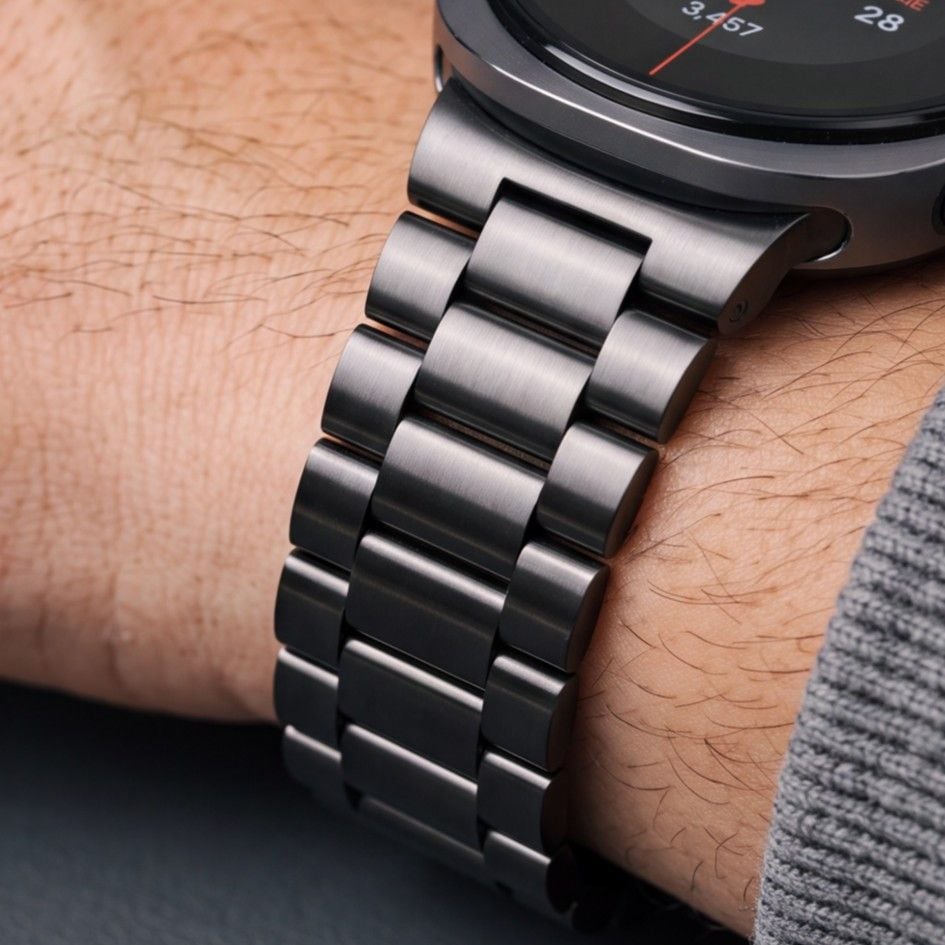 Tech-Protect ruostumaton teräsrannekoru Samsung Galaxy Watch 40/44/46 mm - Musta