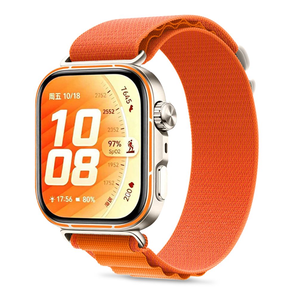 Tech-Protect Nylon Pro -ranneke Huawei Watch Fit 3/4/4 Pro/5/5 Pro -mallille – oranssi