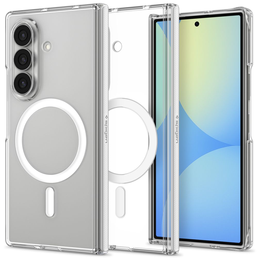 Spigen AirSkin Zero MagFit MagSafe -suojakotelo Samsung Galaxy Z Fold 8 Ultra – kirkas/valkoinen
