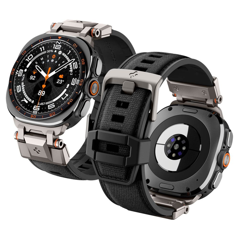 Spigen DuraPro Armor -rannekoru Samsung Galaxy Watch Ultra 47 mm:lle – musta