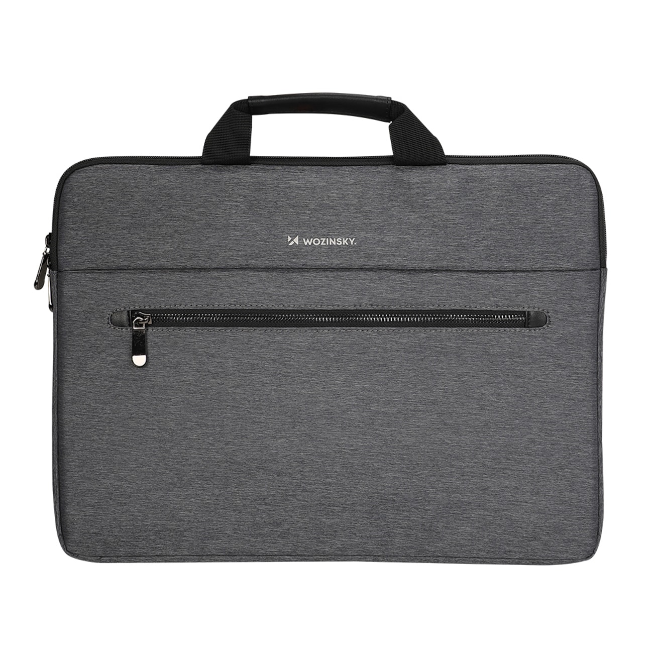 Wozinsky WTL-15 15,6" kannettavan tietokoneen laukku kantokahvalla ja metallivetoketjulla – harmaa