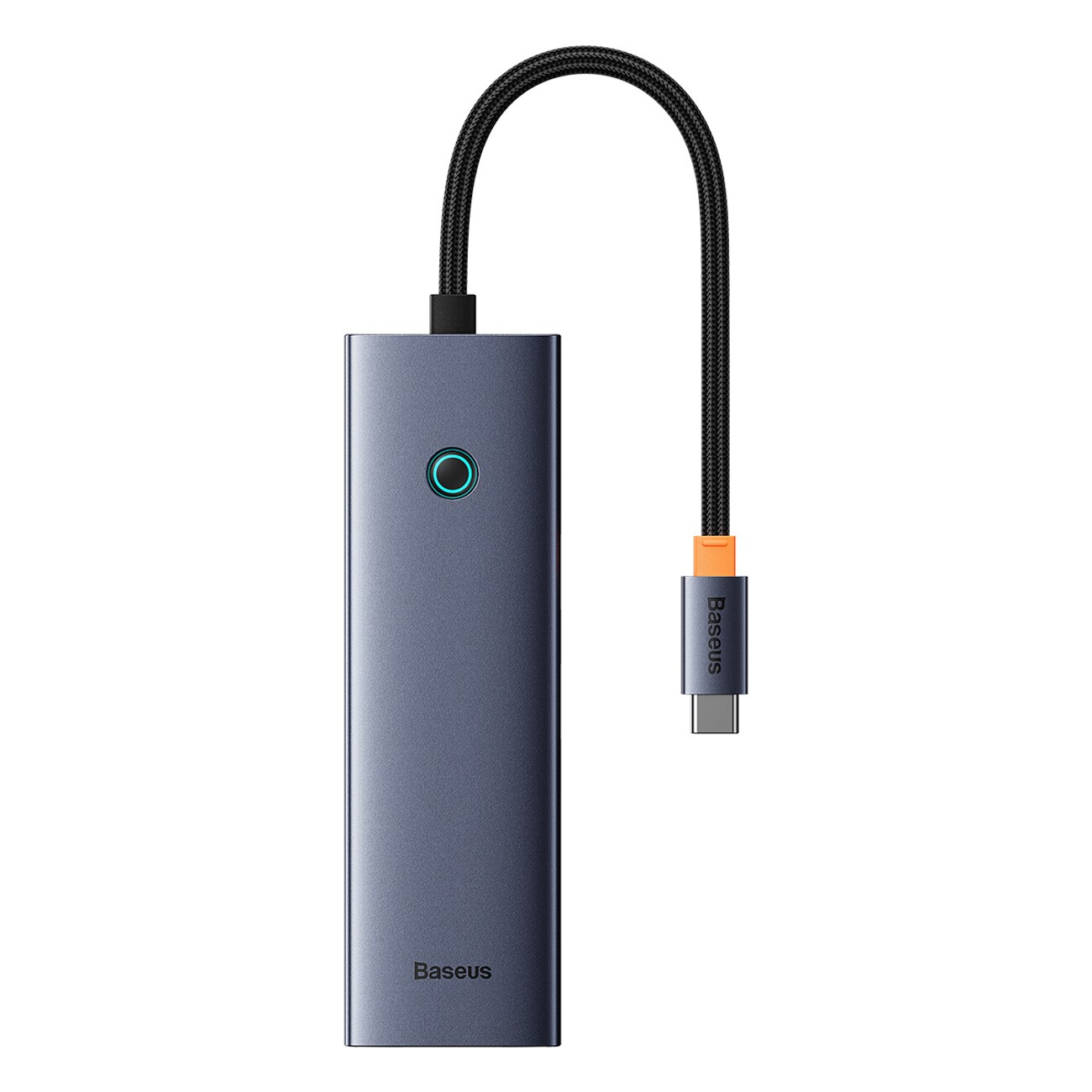 Baseus UltraJoy -sarjan 5-in-1 USB-C–HDMI 4K -USB-keskitin, 4 x USB-A 3.0 -liitäntä – harmaa