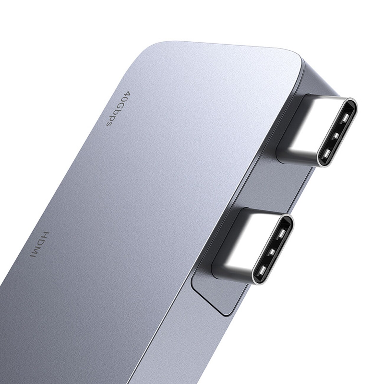 Baseus UltraJoy 6-in-1 USB-C -keskitin 40 Gb/s USB 3.0 HDMI 4K SD/microSD – harmaa