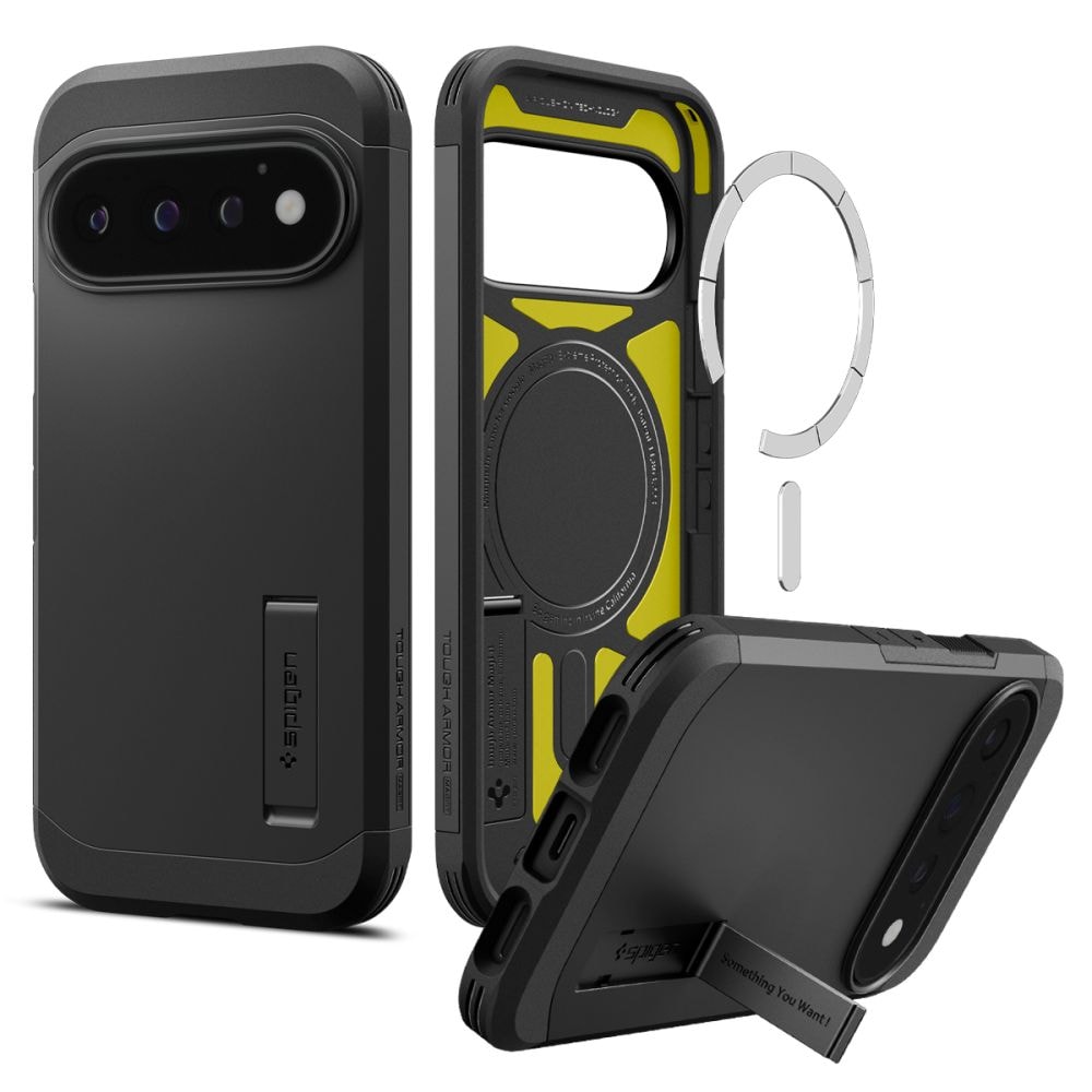Spigen Tough Armor Mag MagSafe -suojakotelo Google Pixel 11 Pro -mallille – musta