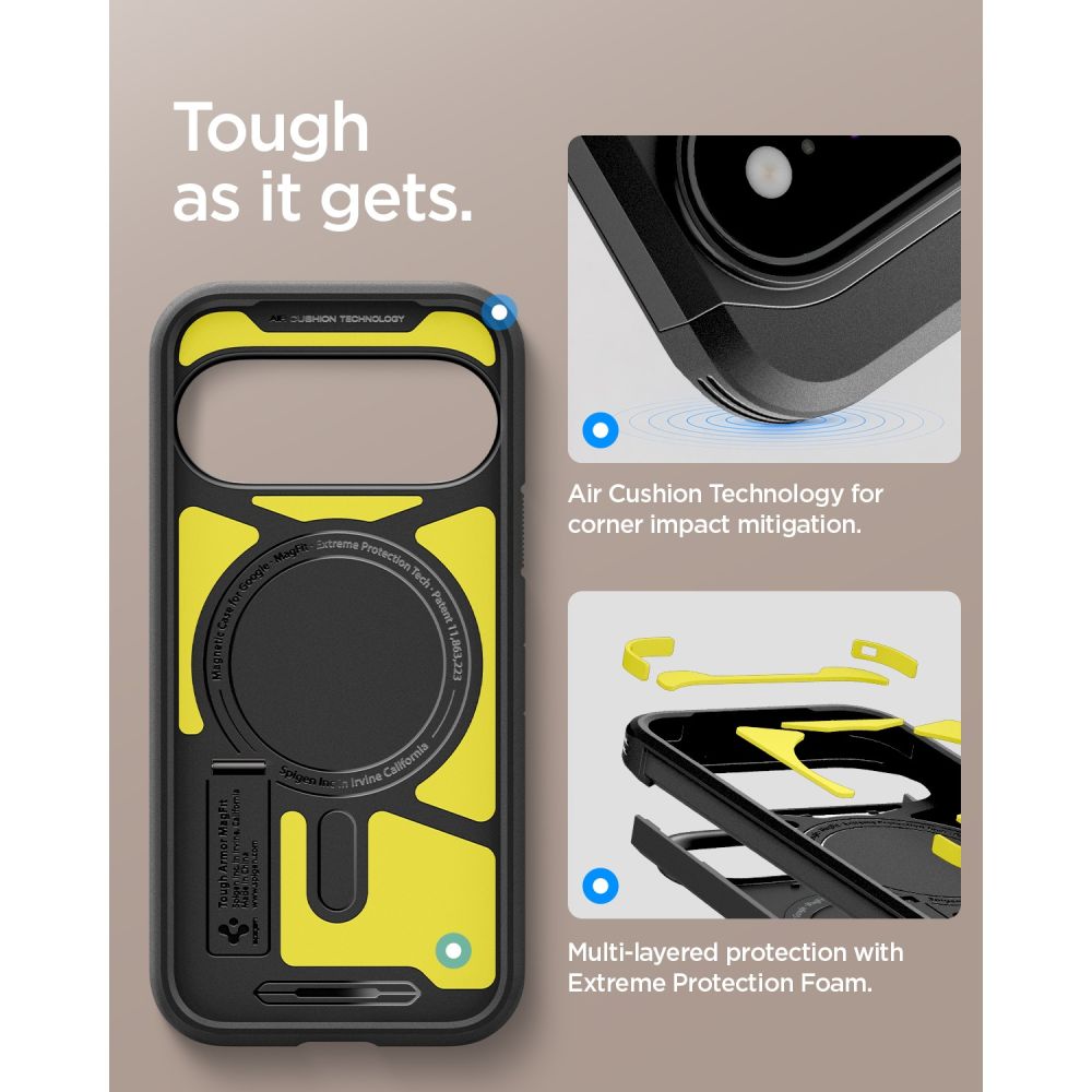 Spigen Tough Armor Mag MagSafe -suojakotelo Google Pixel 11 Pro -mallille – musta