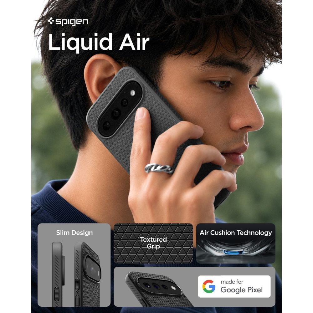 Spigen Liquid Air -suojakotelo Google Pixel 11 Pro XL:lle – musta