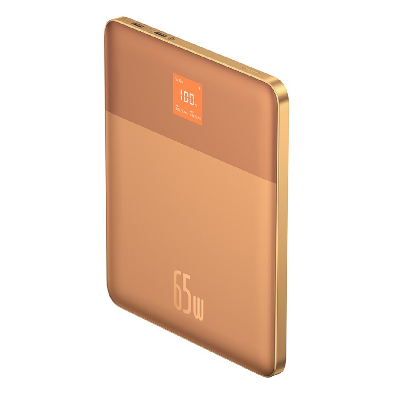 Baseus Blade2 12000 mAh 65 W -varavirtalähde diginäytöllä (USB-C–USB-C 100 W 50 cm) – oranssi