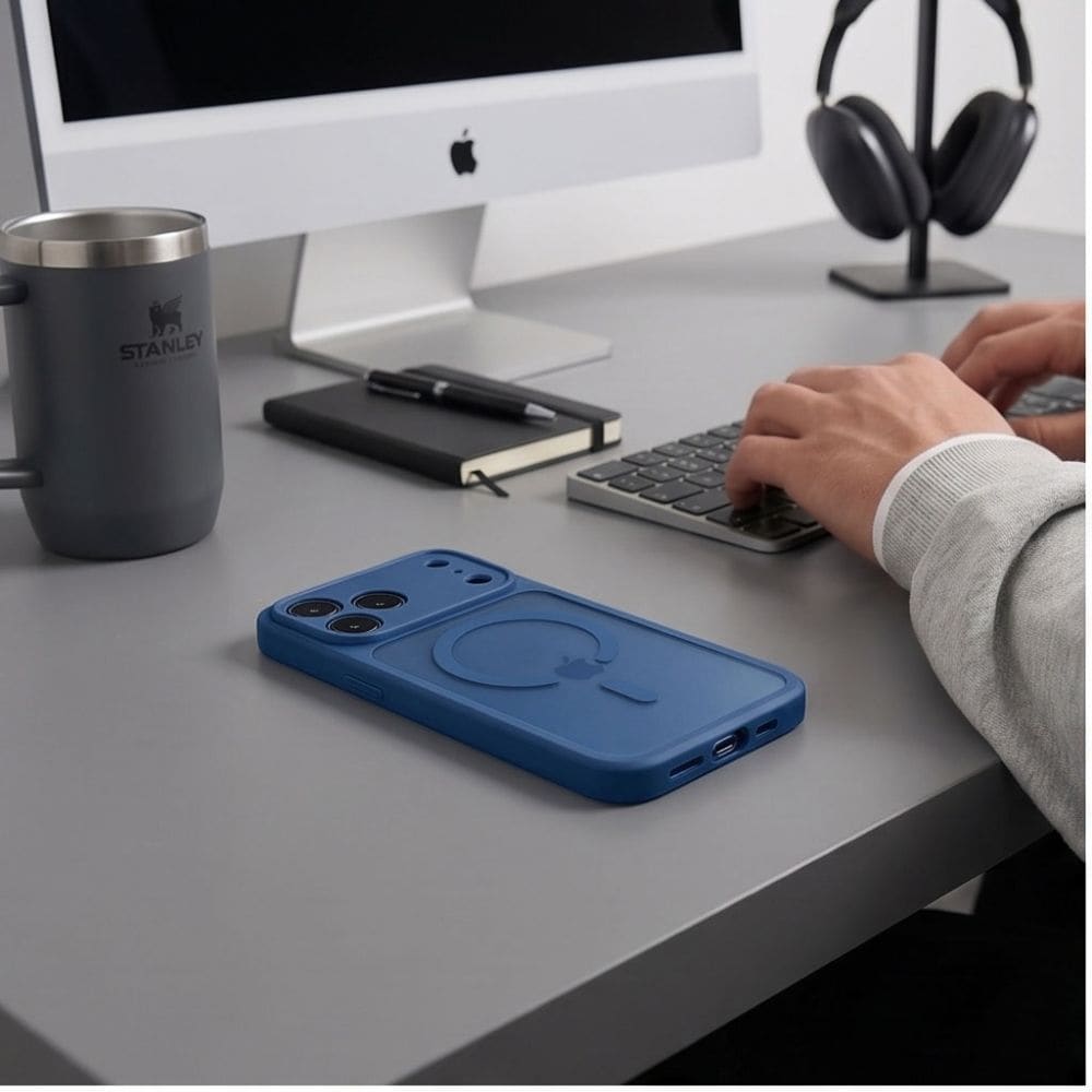 Tech-Protect BasicMag MagSafe -suojakotelo iPhone 17 Pro / 18 Pro - tummansininen, matta
