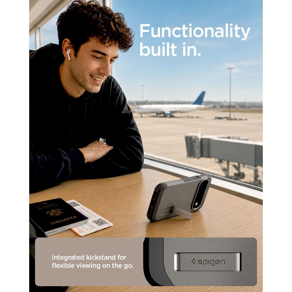 Spigen Tough Armor Mag MagSafe -suojakotelo Google Pixel 11 Pro -mallille – tummanharmaa