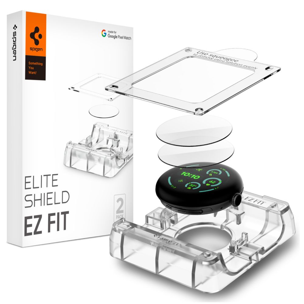Spigen Elite Shield EZ Fit -hydrogeelikalvopakkaus (2 kpl) Google Pixel Watch 41 mm:lle