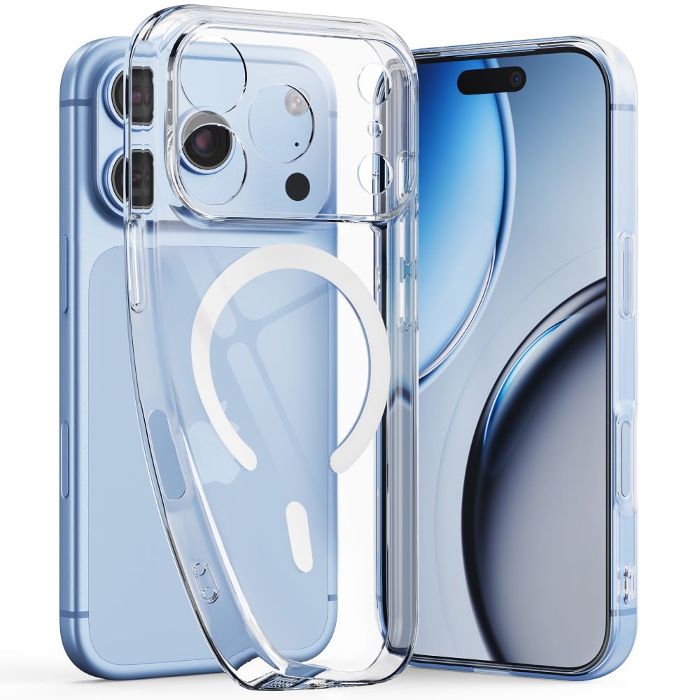 Tech-Protect FlexAir MagSafe -suojakotelo iPhone 17 Pro Maxille / 18 Pro Maxille – läpinäkyvä