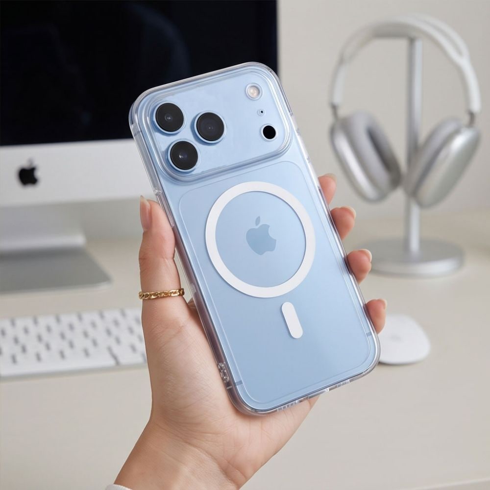 Tech-Protect FlexAir MagSafe -suojakotelo iPhone 17 Pro Maxille / 18 Pro Maxille – läpinäkyvä