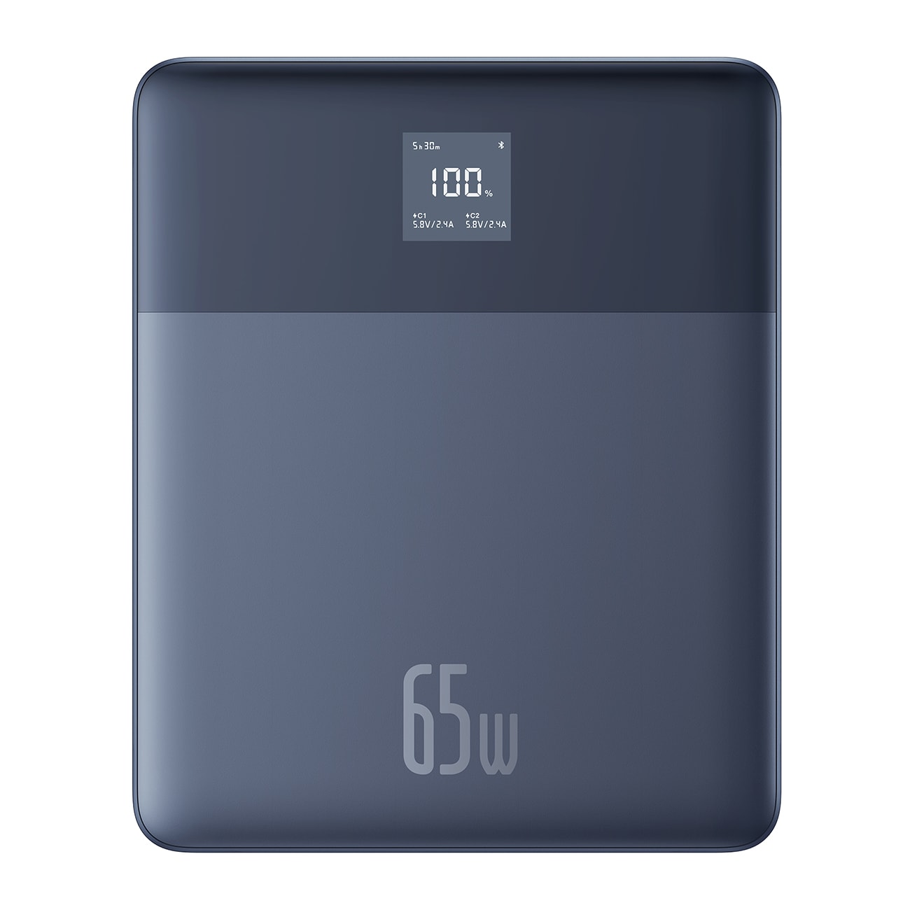 Baseus Blade2 12 000 mAh 65 W varavirtalähde diginäytöllä + USB-C–USB-C 100 W 50 cm, sininen