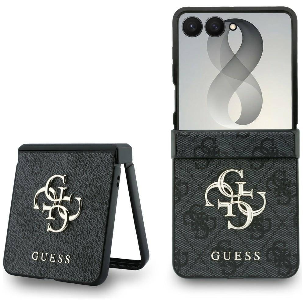 Guess Big 4G -logokotelo Samsung Galaxy Z Flip 8:lle – musta