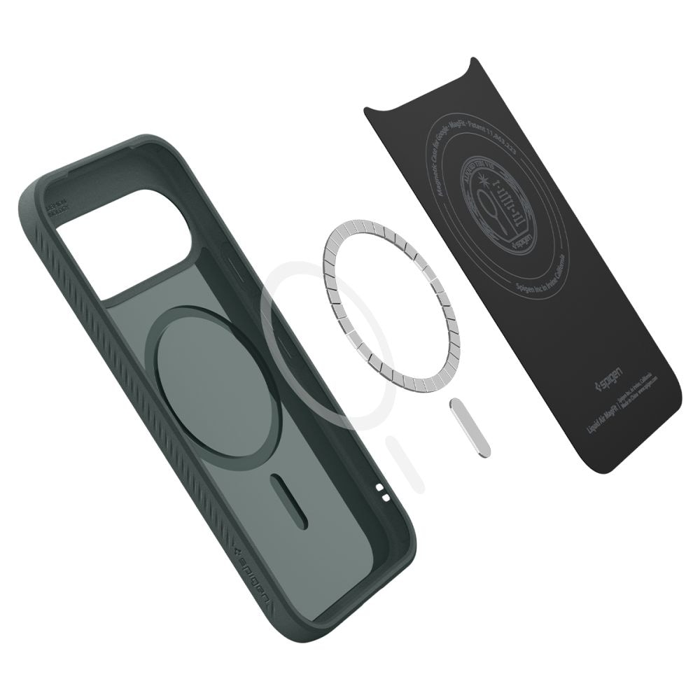 Spigen Liquid Air Mag MagSafe -suojakotelo Google Pixel 11:lle – tummanvihreä