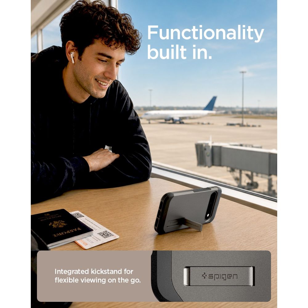 Spigen Tough Armor Mag MagSafe -suojakotelo Google Pixel 11:lle – tummanharmaa