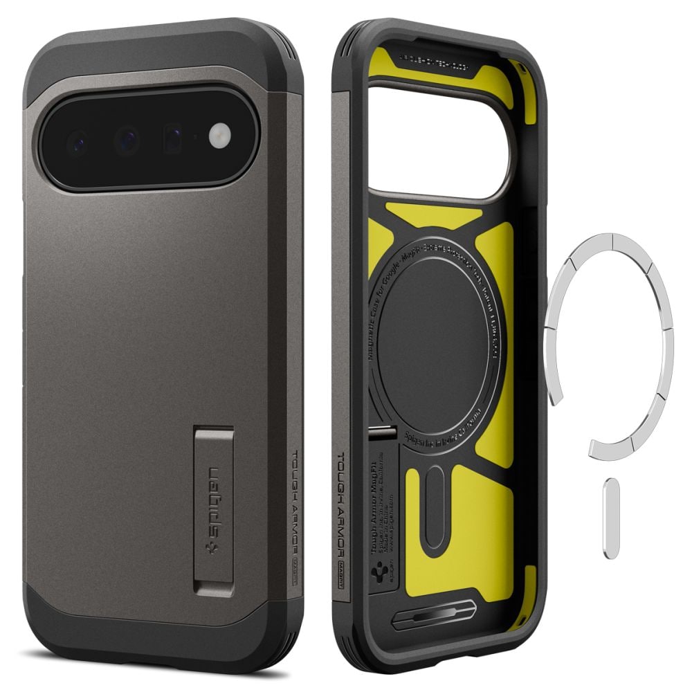 Spigen Tough Armor Mag MagSafe -suojakotelo Google Pixel 11:lle – tummanharmaa