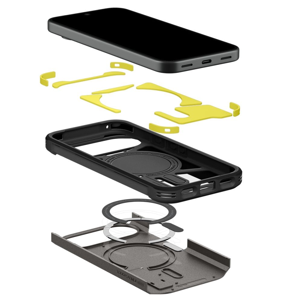Spigen Tough Armor Mag MagSafe -suojakotelo Google Pixel 11:lle – tummanharmaa