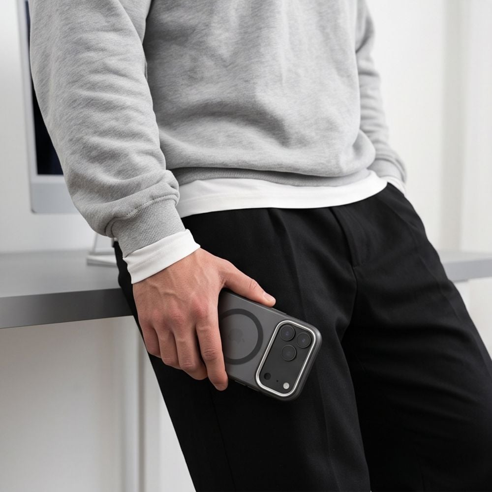 Tech-Protect MagZero MagSafe -suojakotelo iPhone 17 Pro / 18 Pro - läpikuultava mattamusta