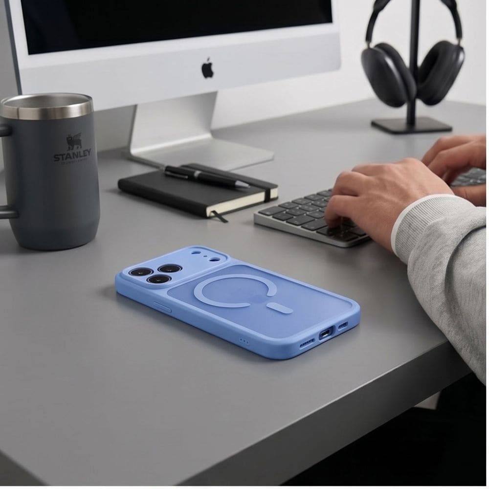 Tech-Protect BasicMag MagSafe -suojakotelo iPhone 17 Pro / 18 Pro - vaaleansininen, mattapintainen