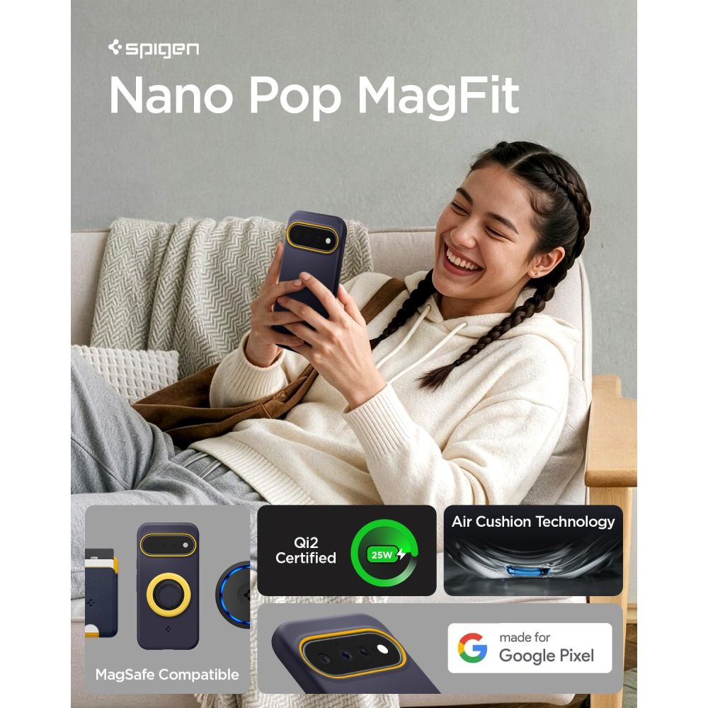 Spigen Nano Pop MagSafe -suojakotelo Google Pixel 11:lle – tummansininen